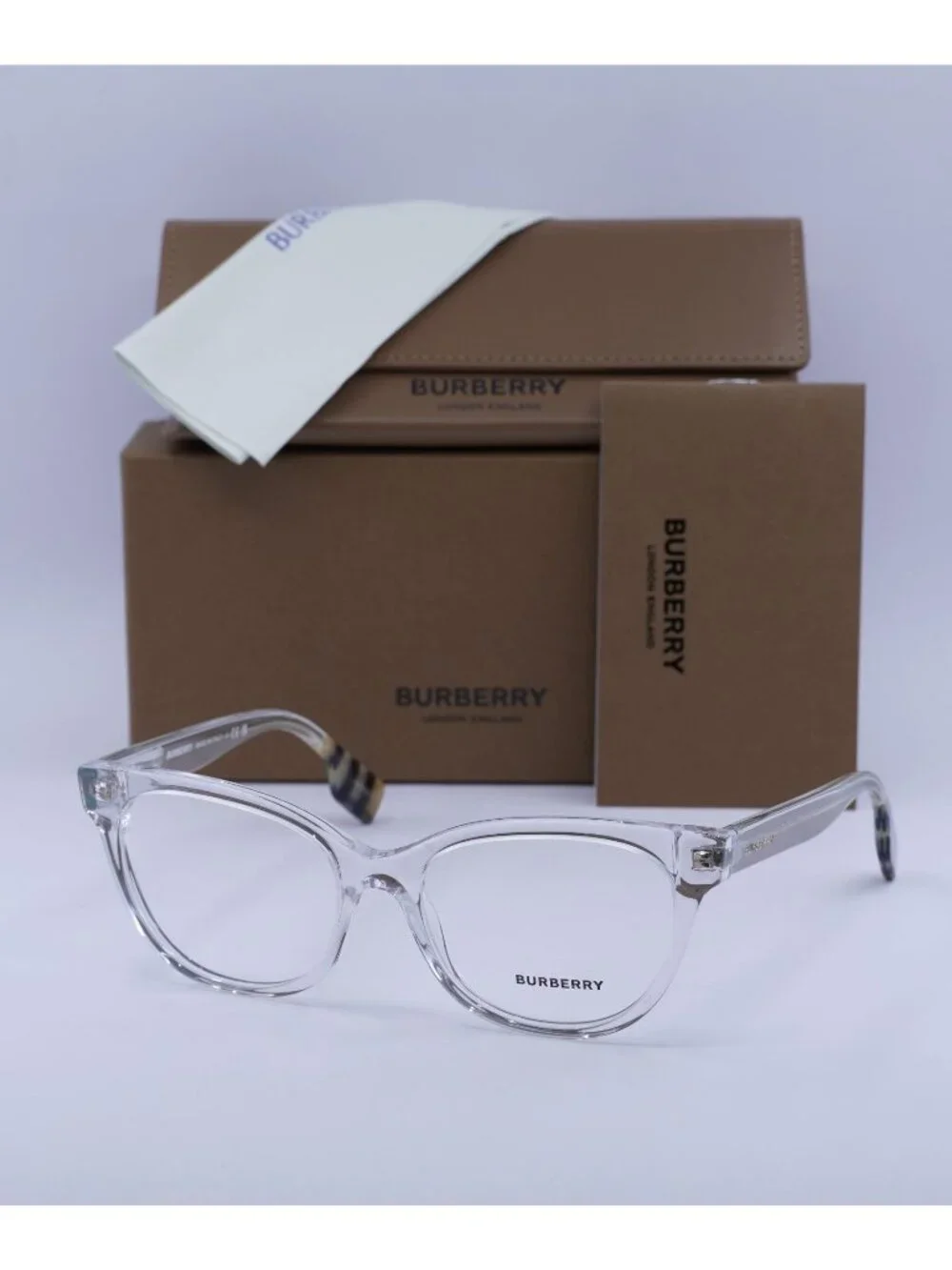 Burberry BE2375 3024 Cat Eye Eyeglasses 53mm - Transparent